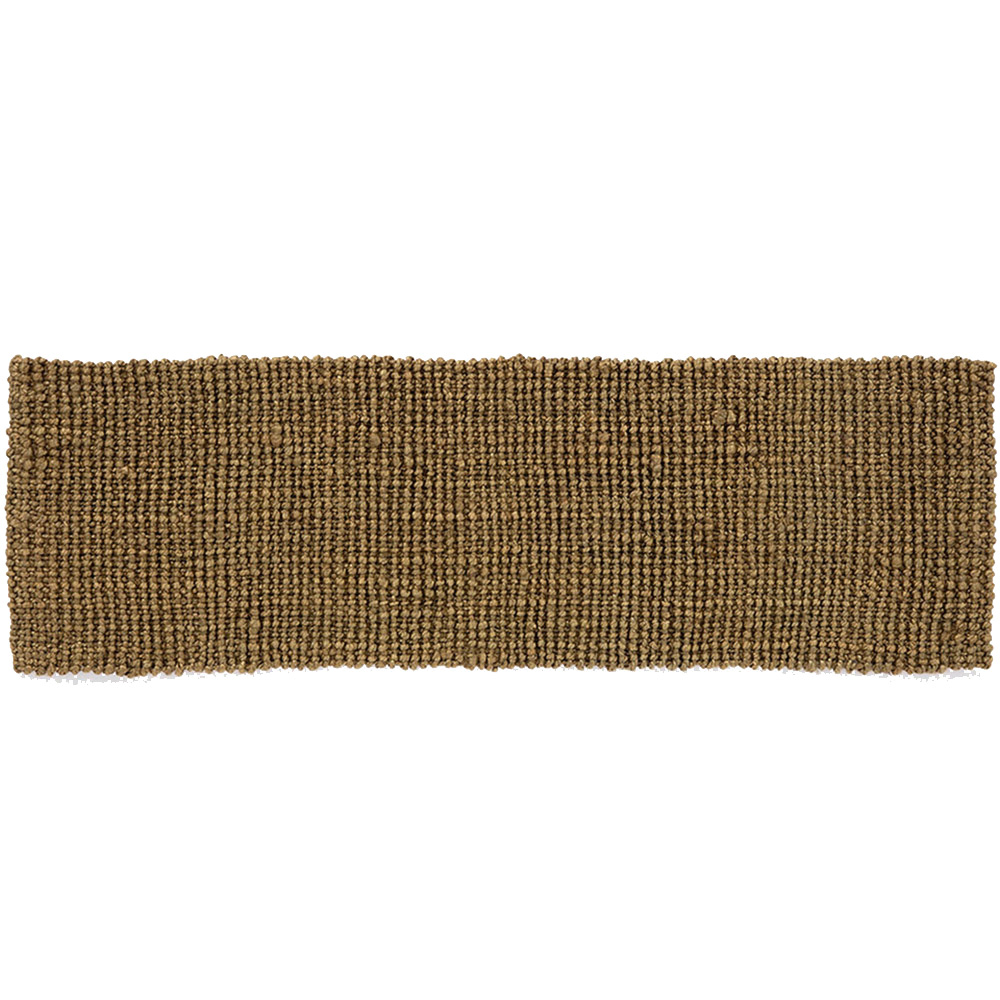 Whitefield Olive Green Jute Textured Boucle Runner Image 1