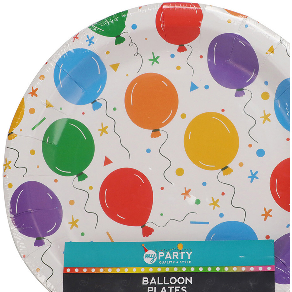 Pack of 8 Balloons Plates Image 2