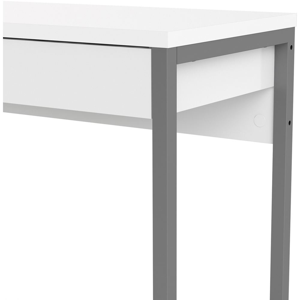 Florence Function Plus 2 Drawer Desk White High Gloss Image 8