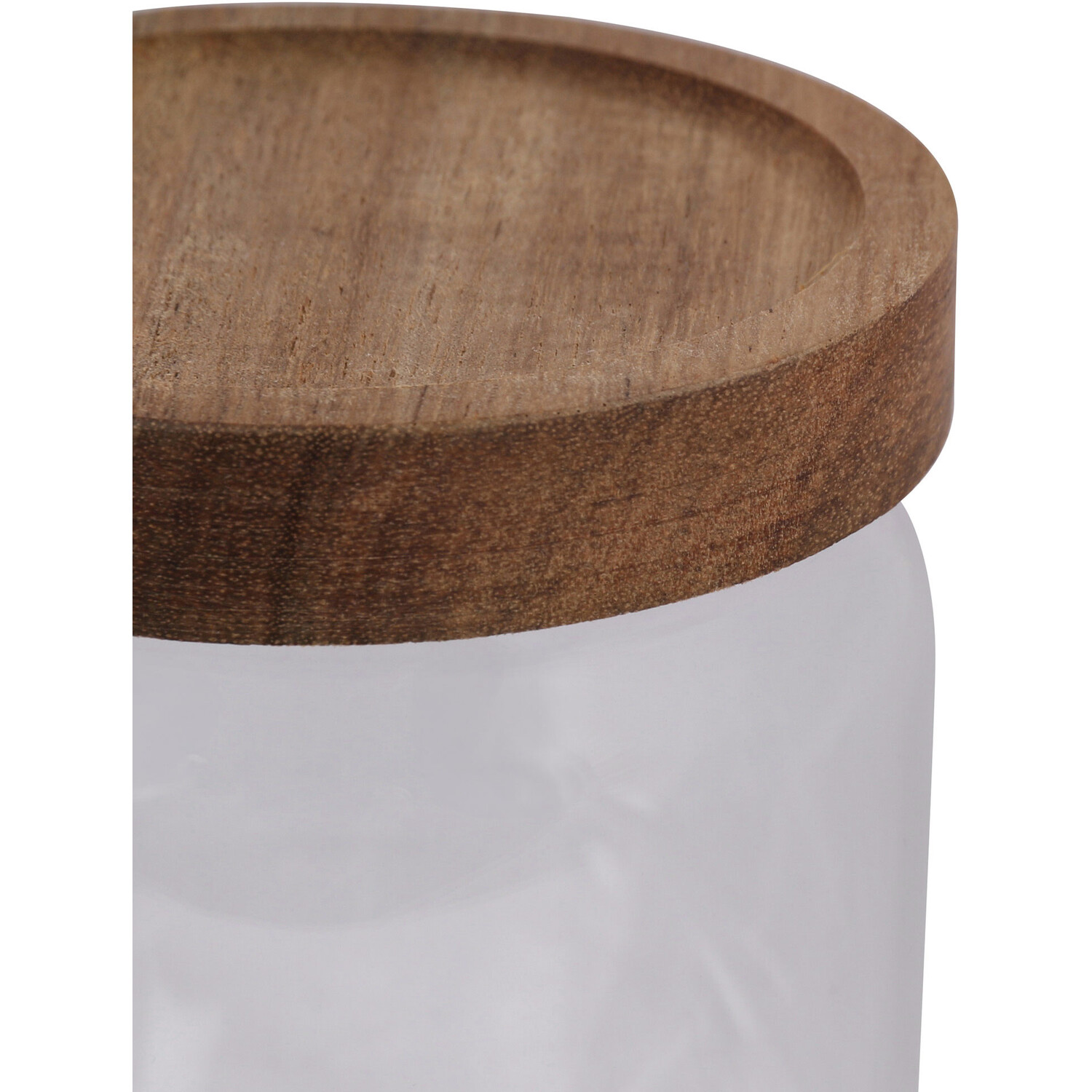 450ml Clear Storage Jar with Acacia Lid Image 3