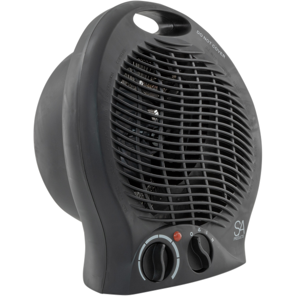 Black Upright Portable Heater with 2 Heat Settings Image 4