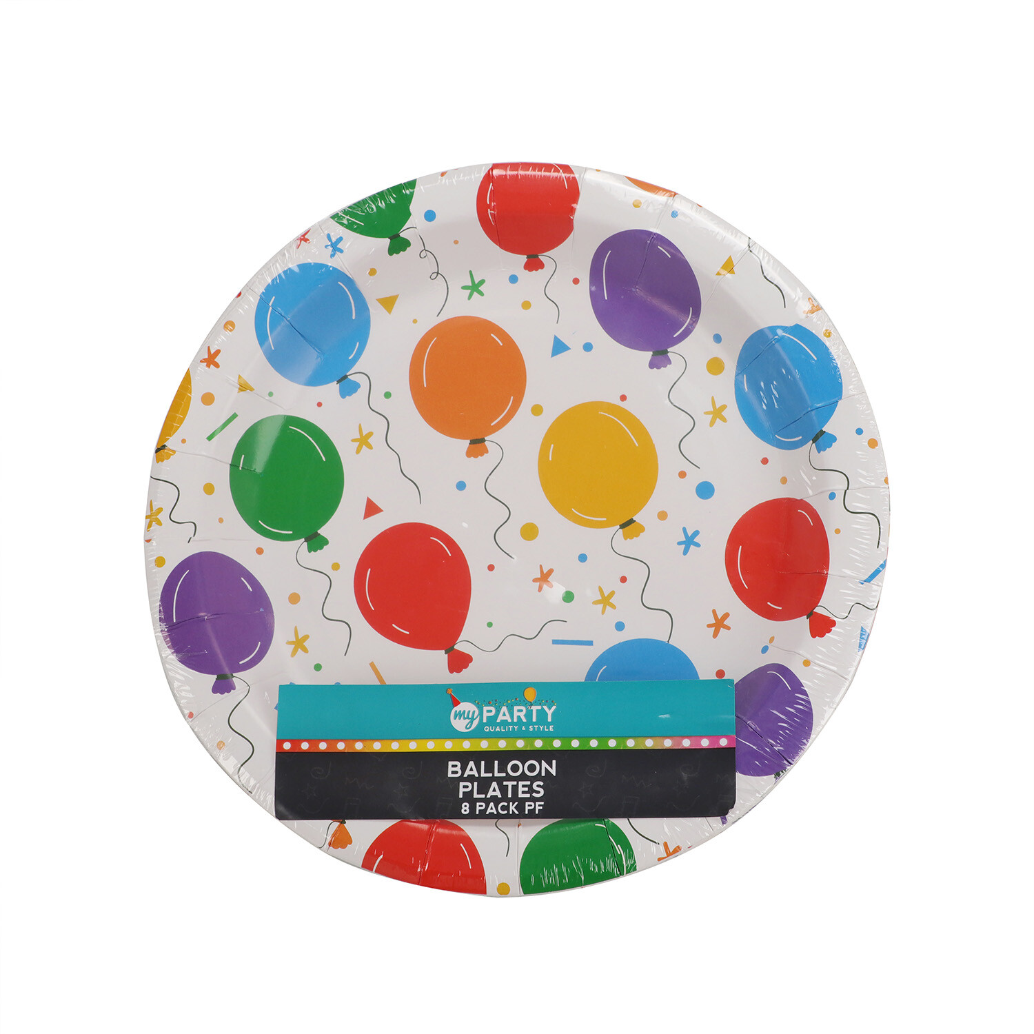 Pack of 8 Balloons Plates Image 1