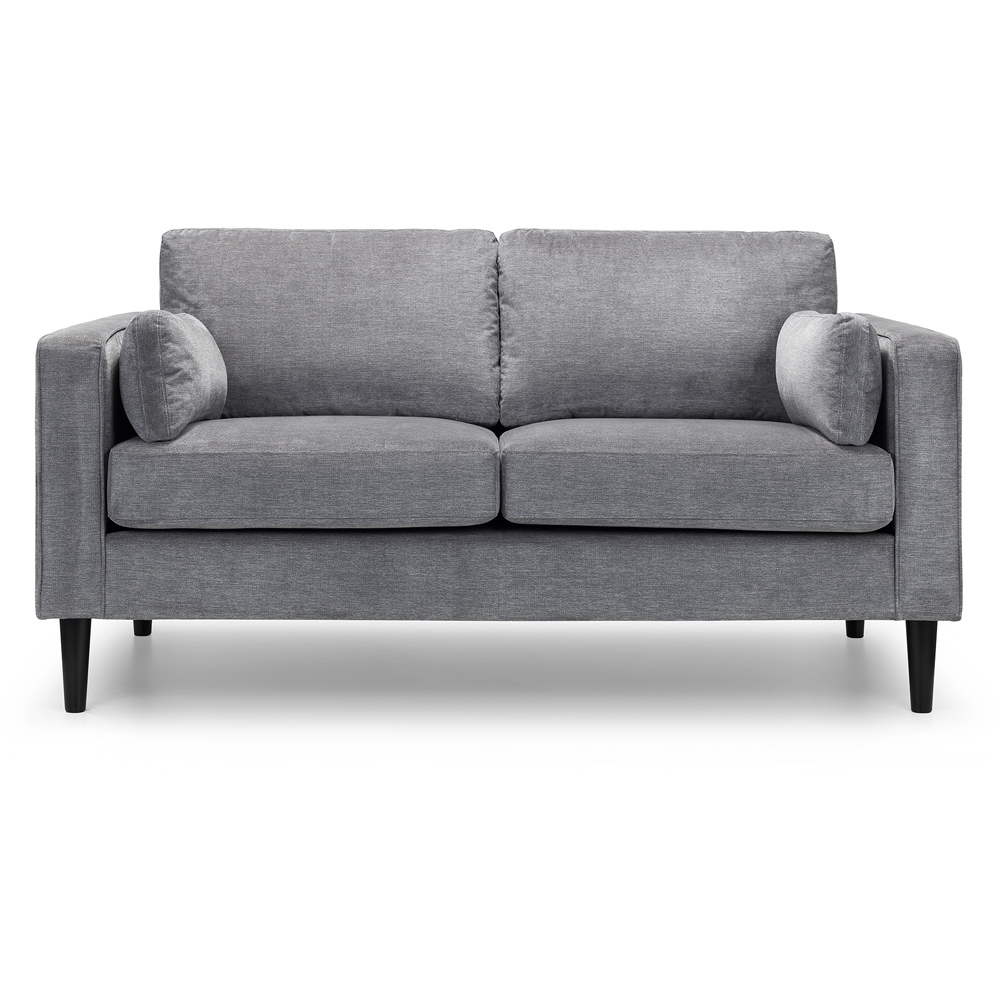 Julian Bowen Hayward Grey Chenille Fabric 2 Seater Sofa Image 3
