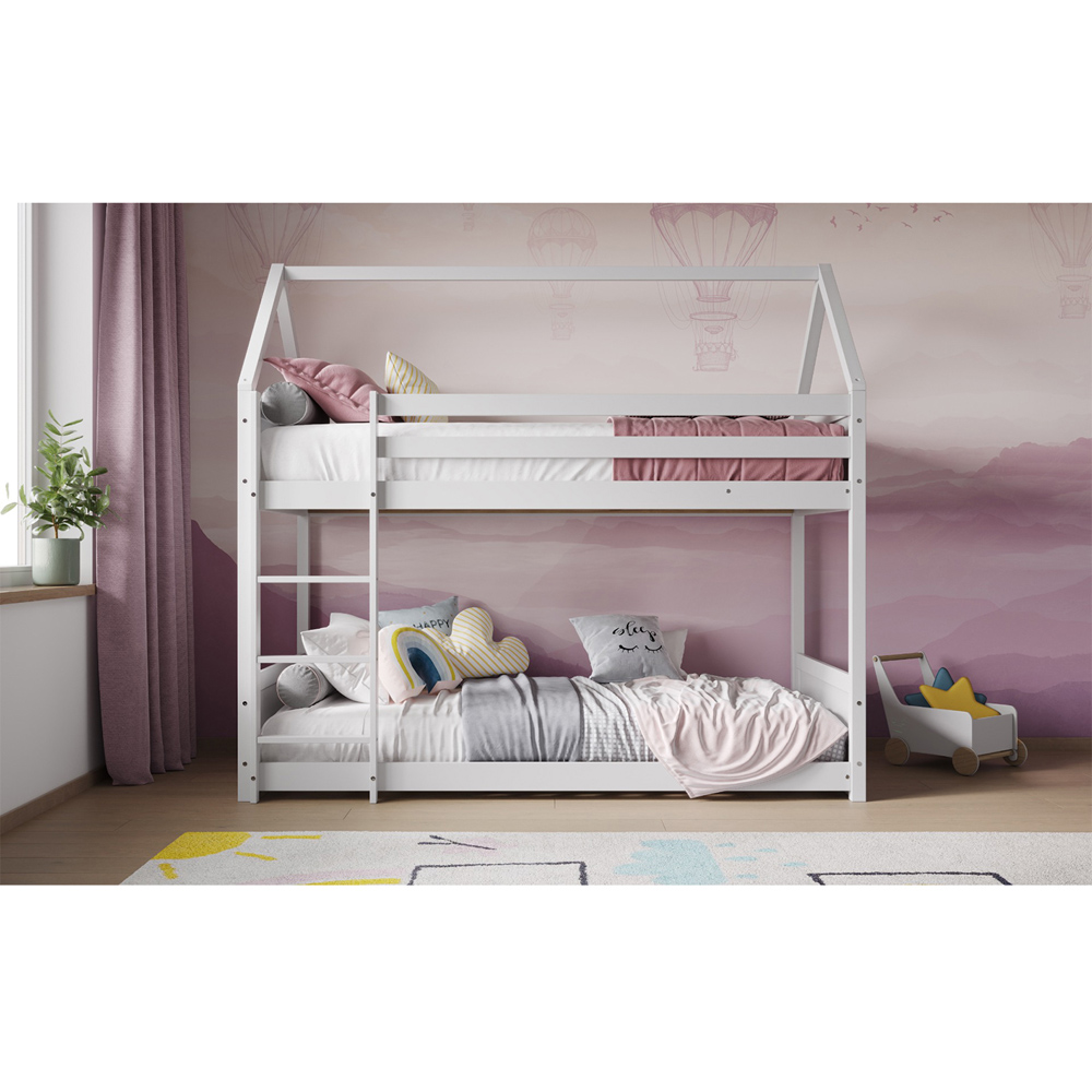 Flair Luna White Wooden House Bunk Bed Image 3