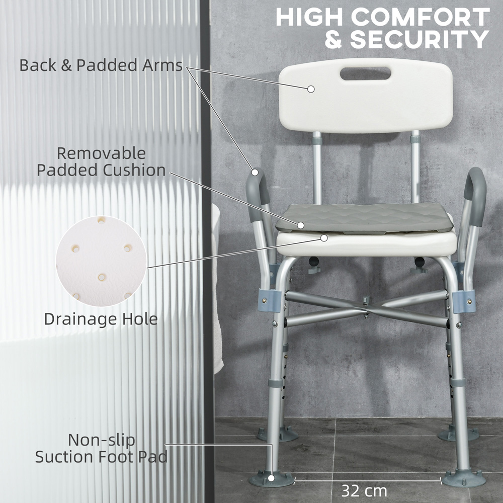 Portland Aluminium Shower Chair Image 4