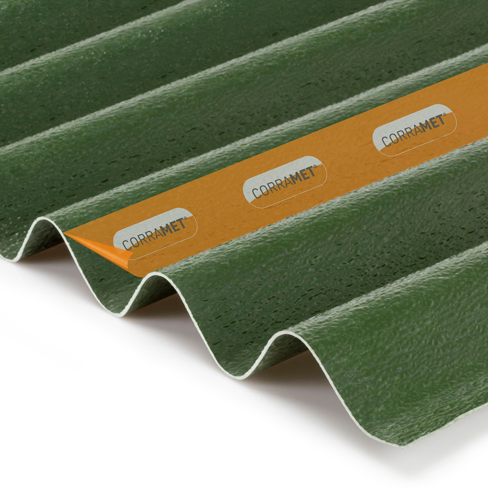 Corramet Green Corrugated Roofing Sheet Kit 950 x 1000mm Image 1
