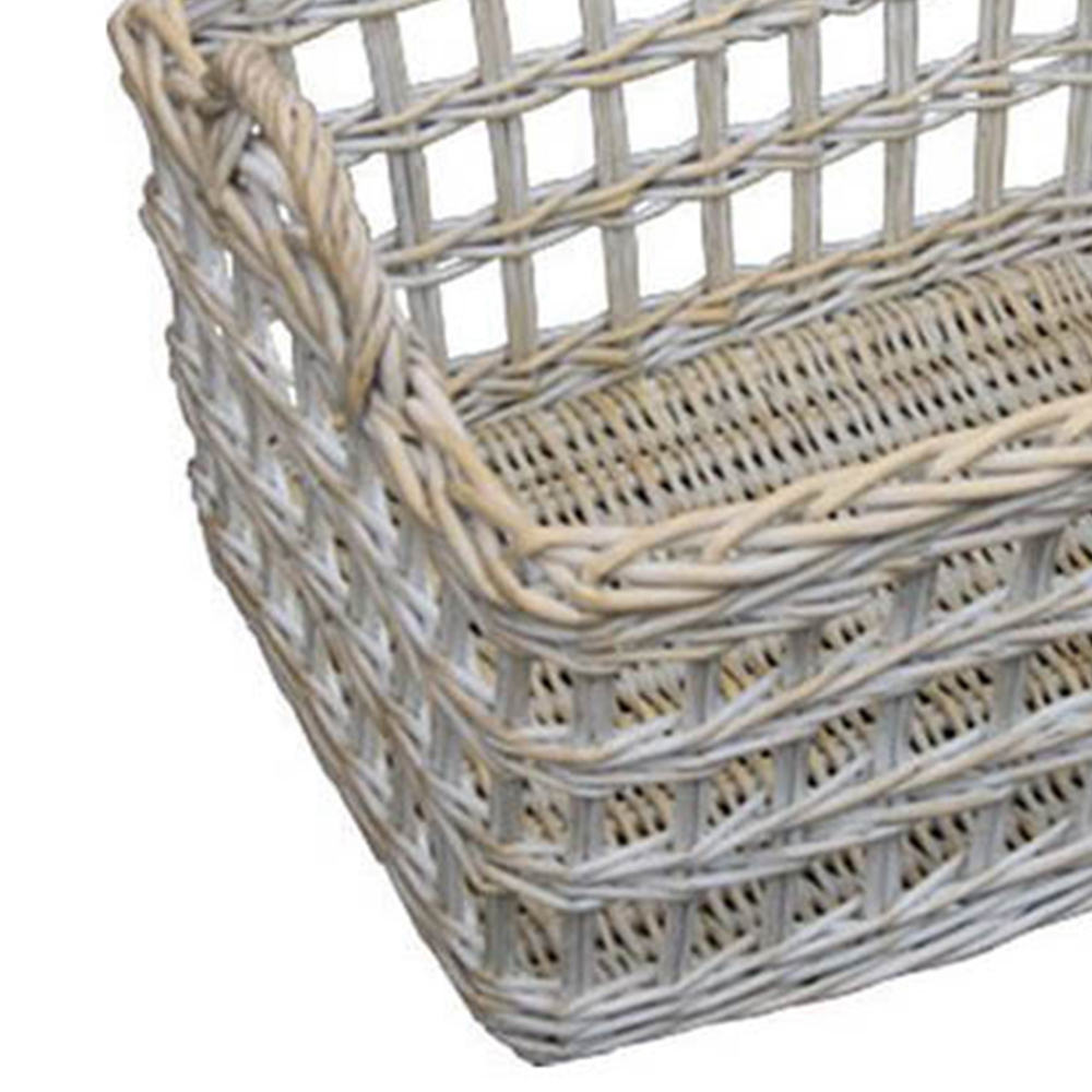 Red Hamper Provence Weave Wicker Open Utility Basket Image 3