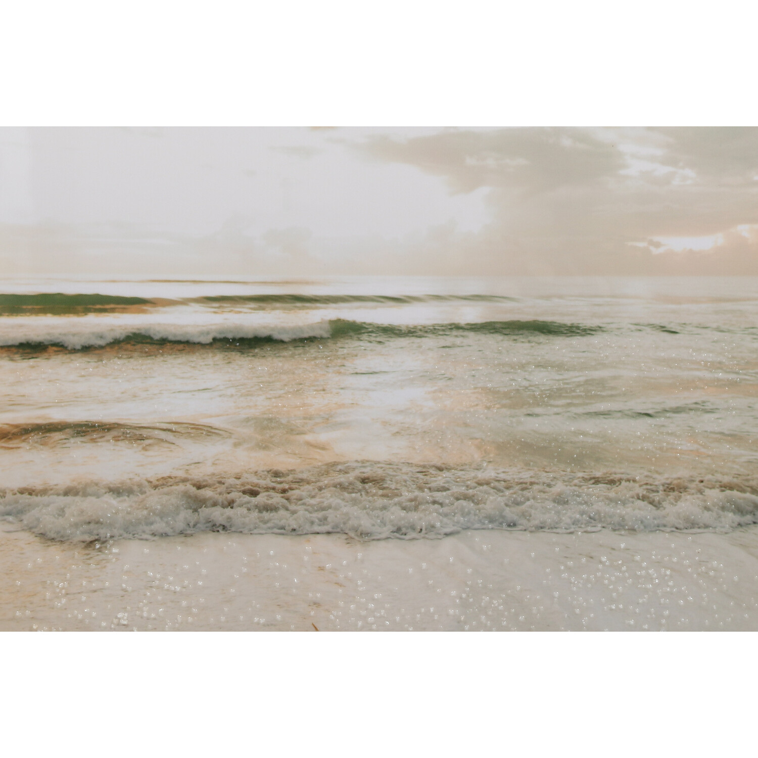 Embellished Seashore Scene Framed Canvas 60 x 80cm Image 2