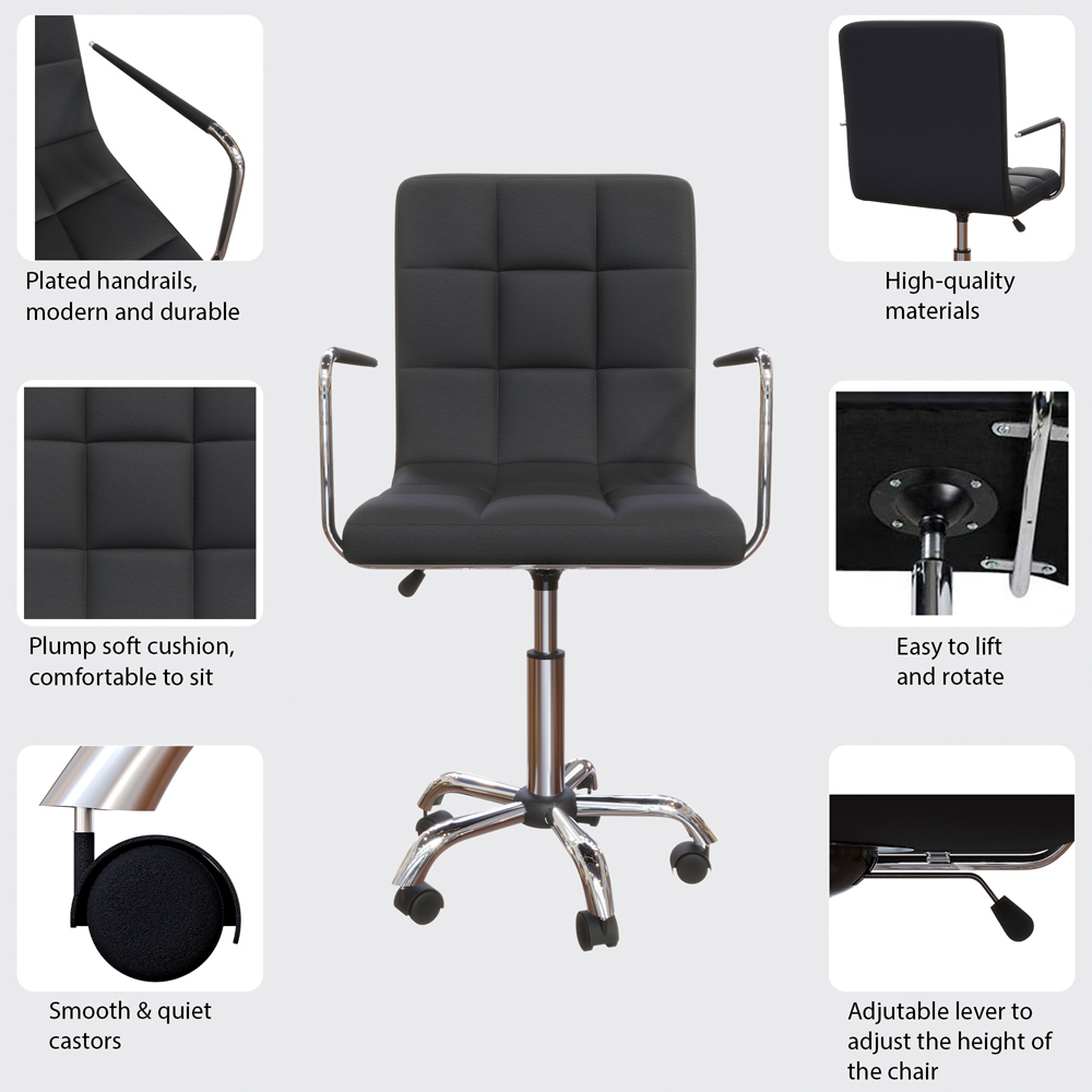 Vida Designs Calbo Black Office Chair Image 5