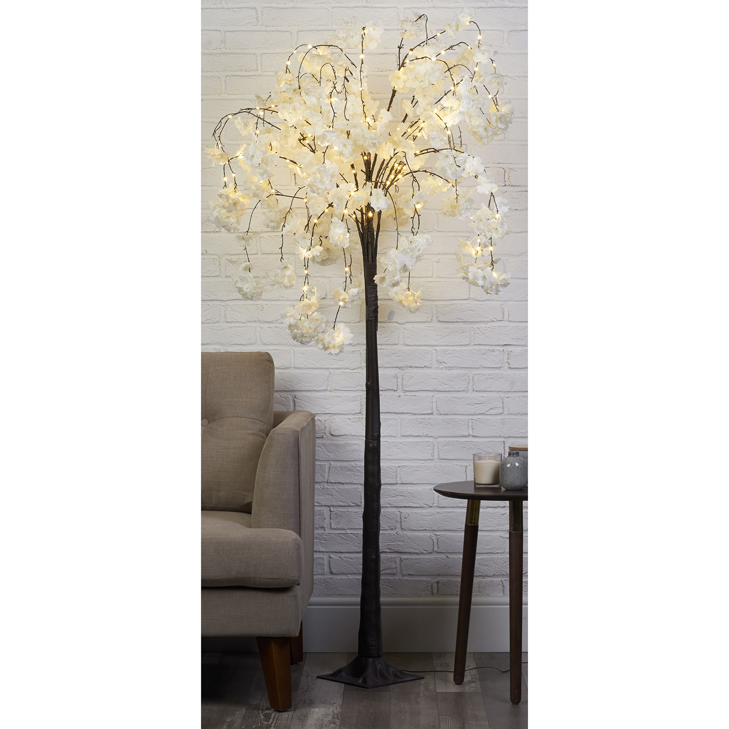 200 LED Willow Blossom Artificial Decorative Tree Image 5