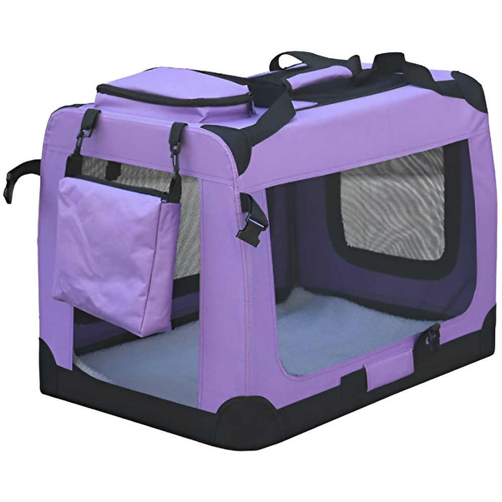HugglePets Large Purple Fabric Crate 70cm Image 2