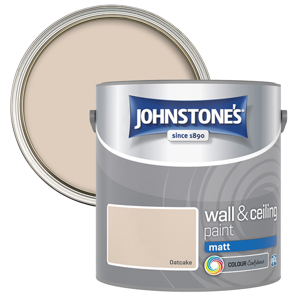 Johnstone's Walls & Ceilings Oatcake Matt Emulsion Paint 2.5L Image 1