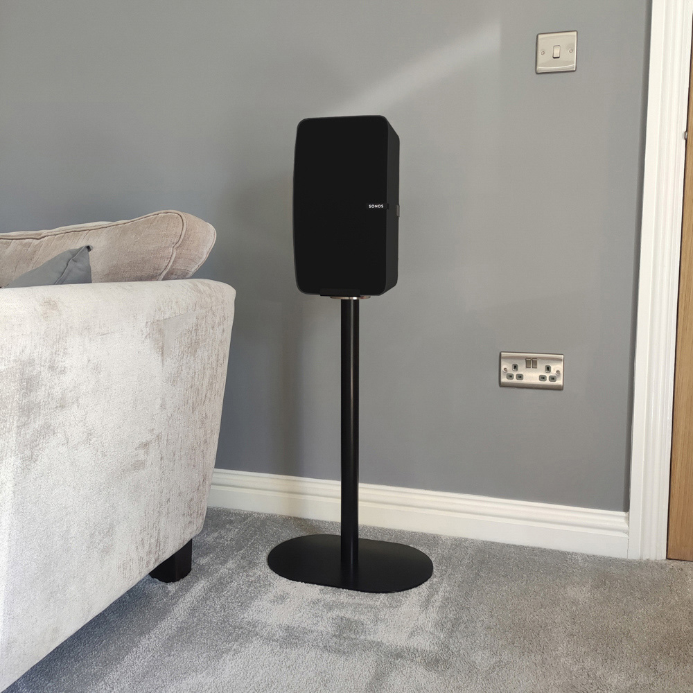 AVF Black Sonos Five Floor Speaker Stand Image 2
