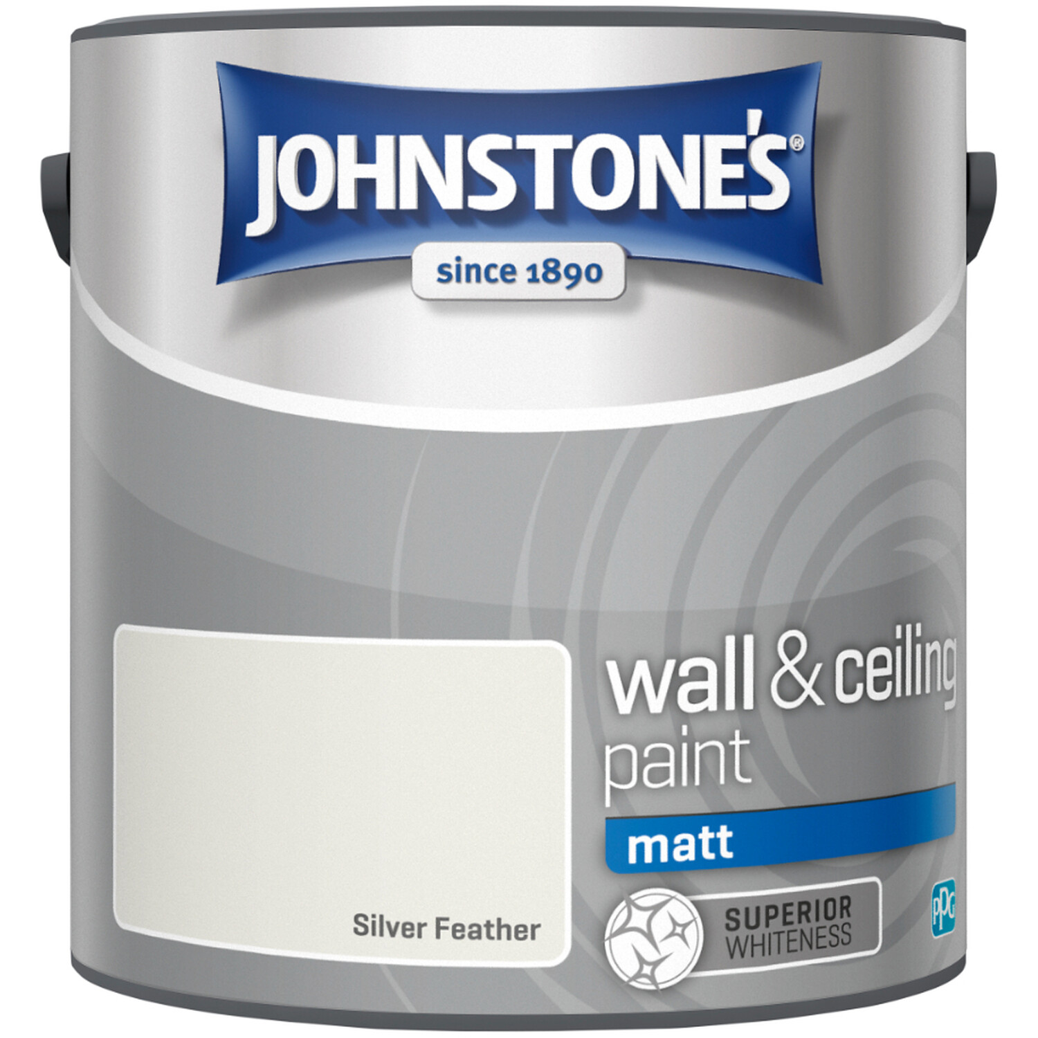Johnstones Matt Emulsion Paint - Silver Feather / 2.5l Image 2