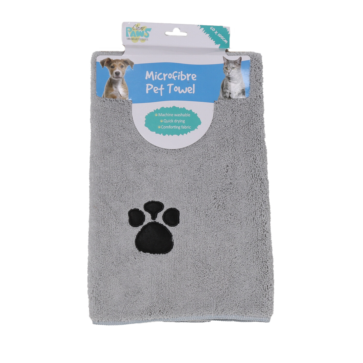 Single Clever Paws Microfibre Pet Towel in Assorted styles Image 3