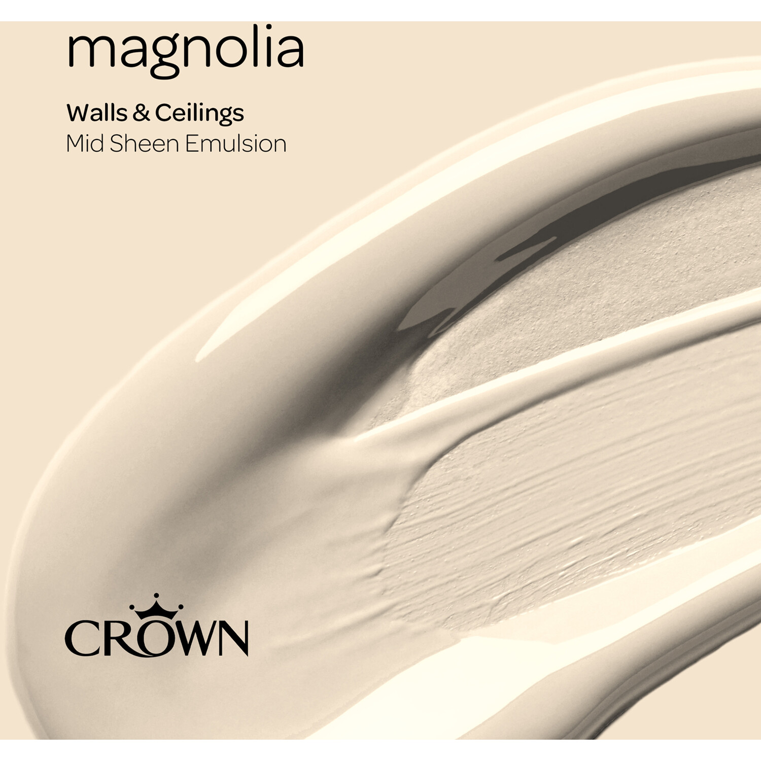 Crown Walls & Ceilings Magnolia Mid Sheen Emulsion Paint 2.5L Image 4