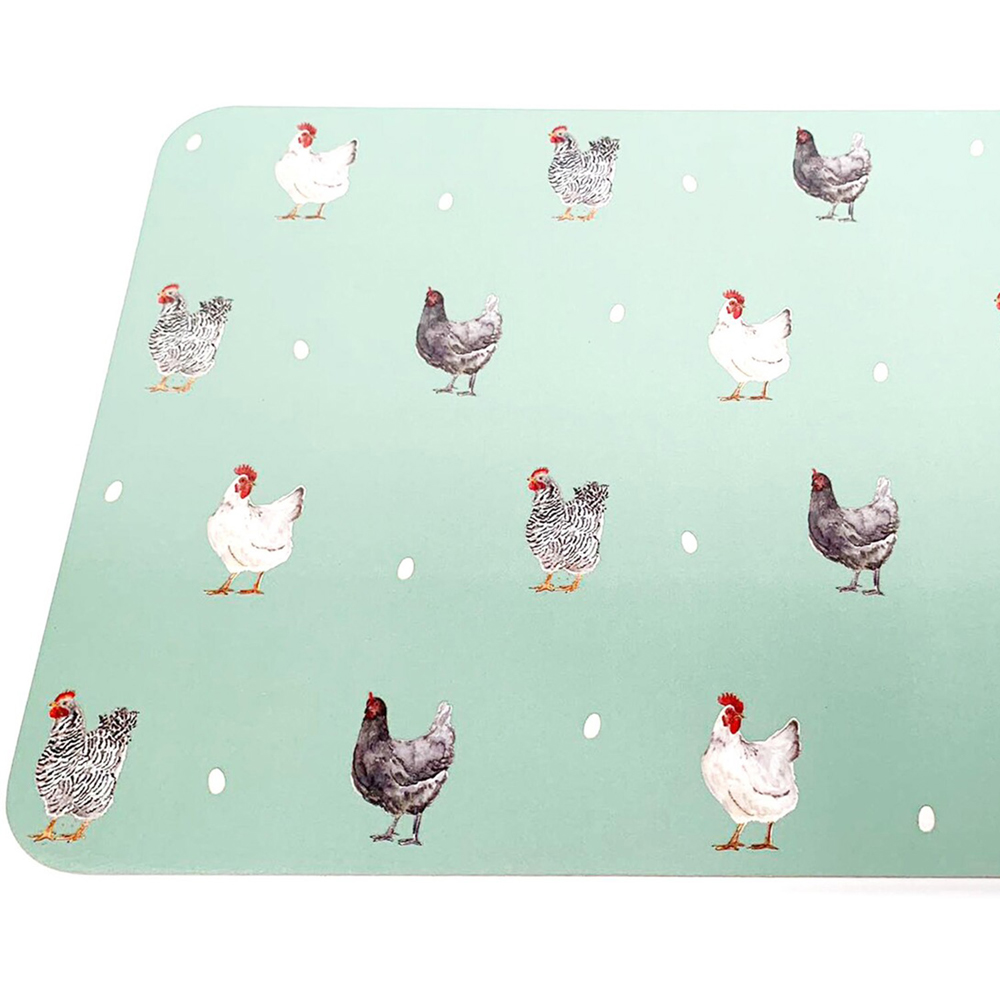 Set of 6 Farm Chicken Placemats - Green Image 2