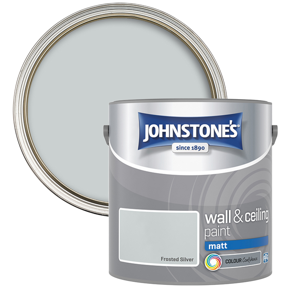 Johnstone's Walls & Ceilings Frosted Silver Matt Emulsion Paint 2.5L Image 1