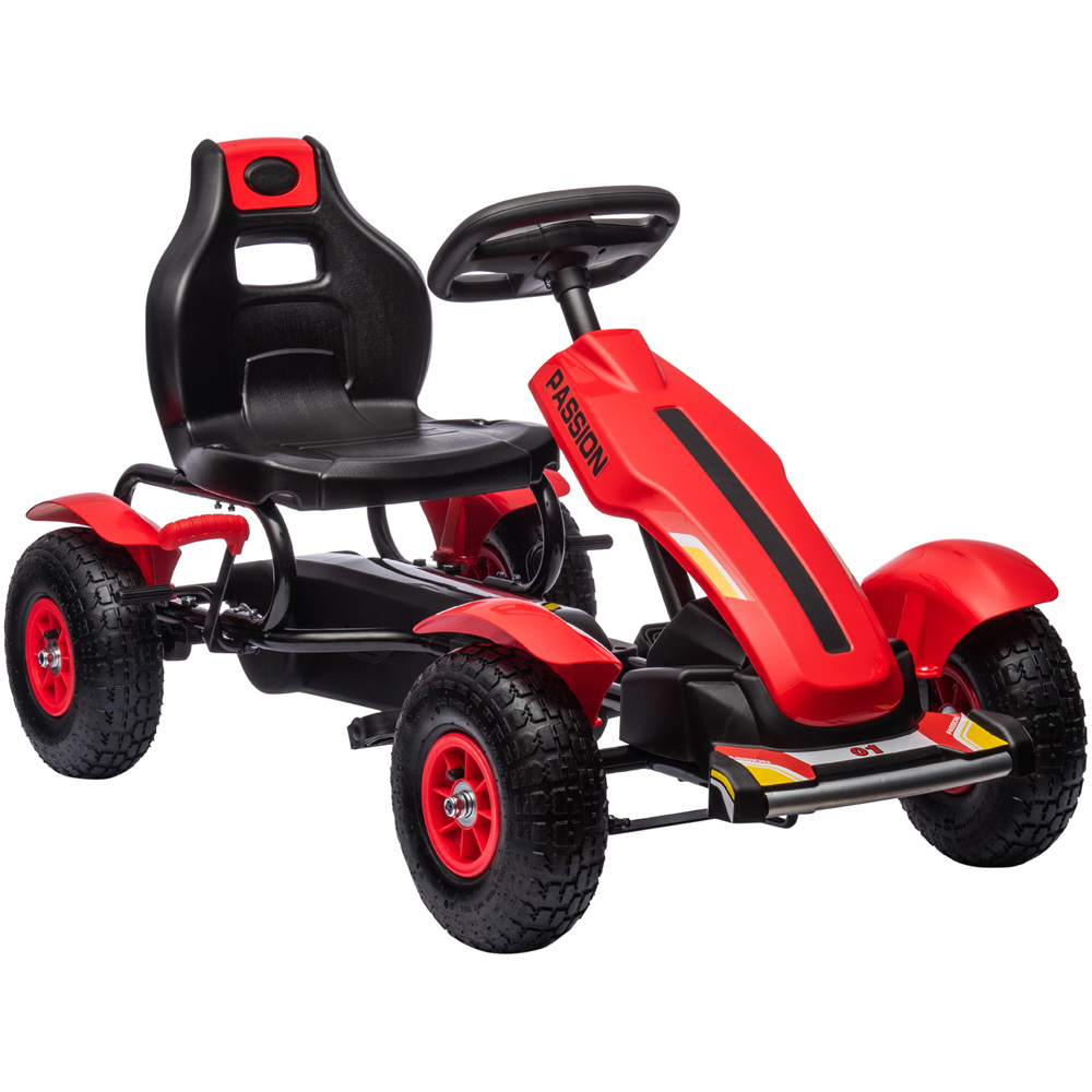 Tommy Toys Kids Pedal Go-Kart with Inflatable Tyres Red Image 1