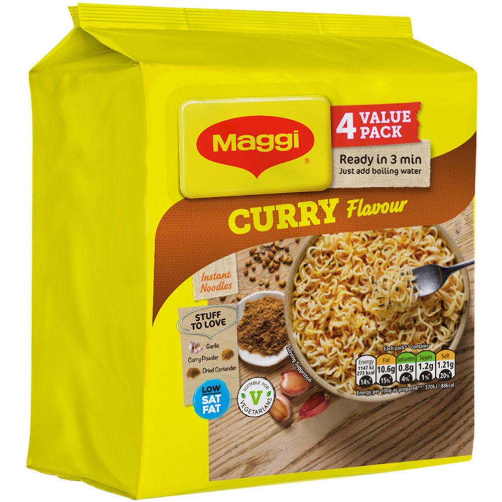 Maggi Curry Instant Noodles 4 Pack Image