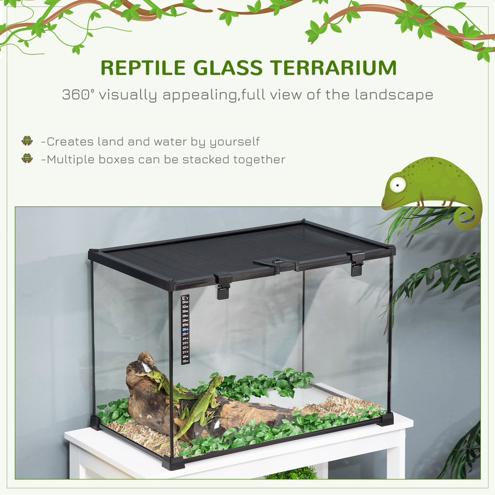 PawHut Glass Reptile Terrarium 35 x 30 x 50cm Image 4