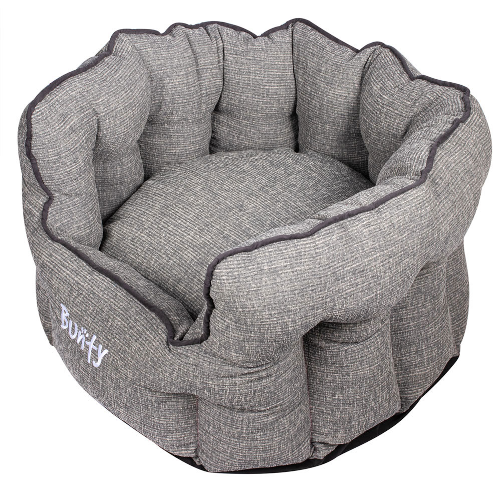 Bunty Regal Large Fossil Grey Oval Pet Bed Image 3