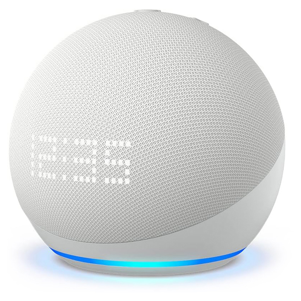 Amazon Echo Dot Smart Speaker with Clock White Image 1