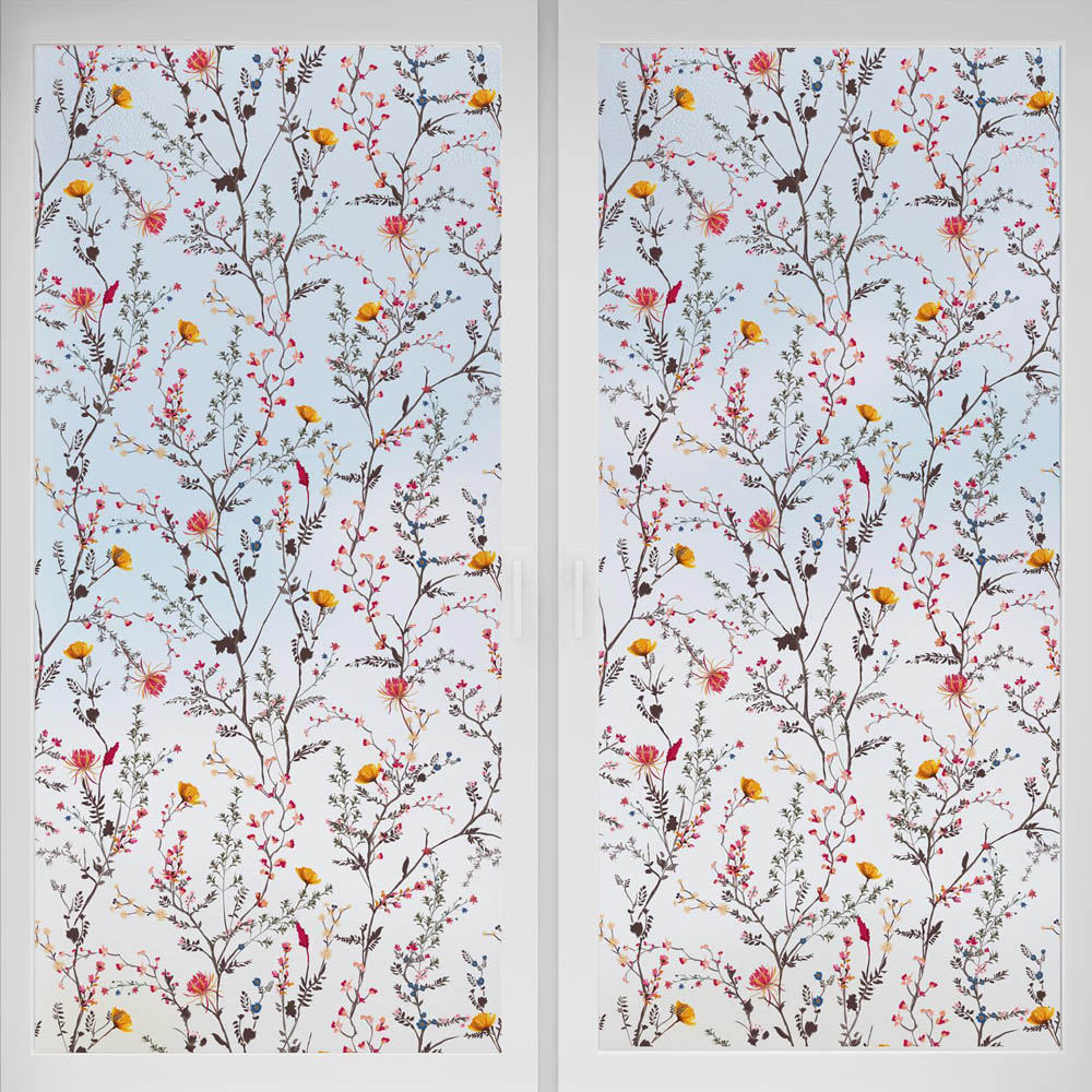 Walplus Watercolour Flowers and Butterflies Window Sticky Back Plastic Vinyl Wrap Film 44cm x 2m Image 2