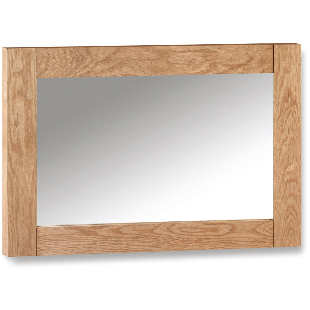 Julian Bowen Marlborough Solid White Oak Wall Mirror Image 1