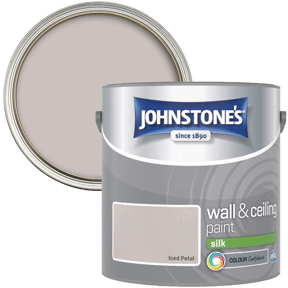 Johnstone's Walls & Ceilings Iced Petal Silk Emulsion Paint 2.5L Image 1