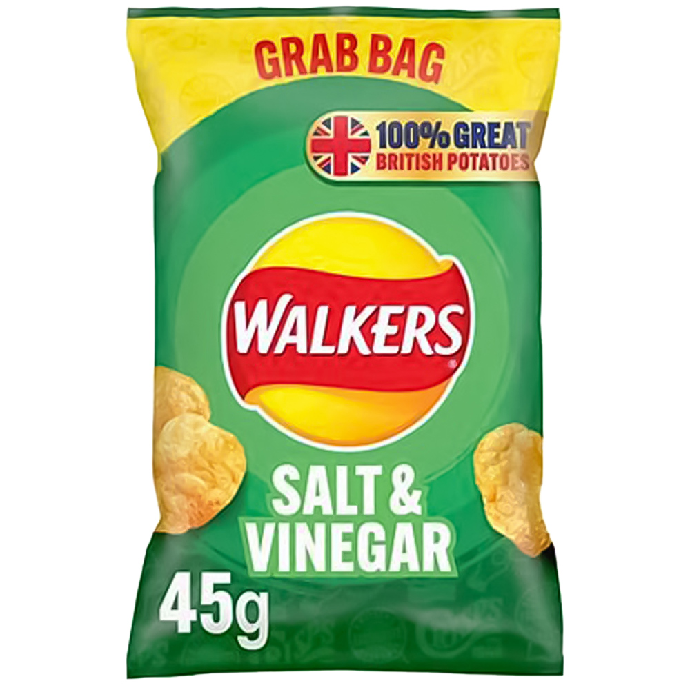 Walkers Salt and Vinegar Crisps 45g Image 1