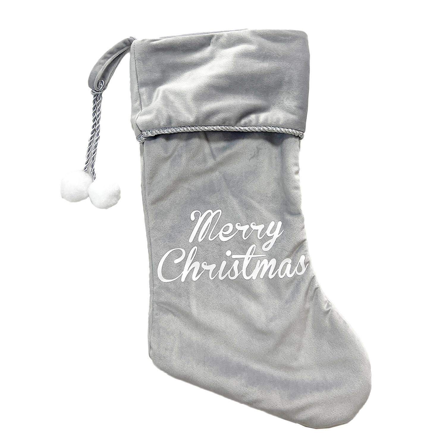 Merry Christmas Stocking - Grey Image
