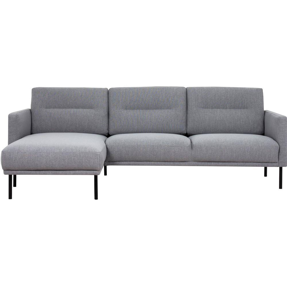 Florence Larvik 3 Seater Grey LH Chaiselongue Sofa with Black Legs Image 2