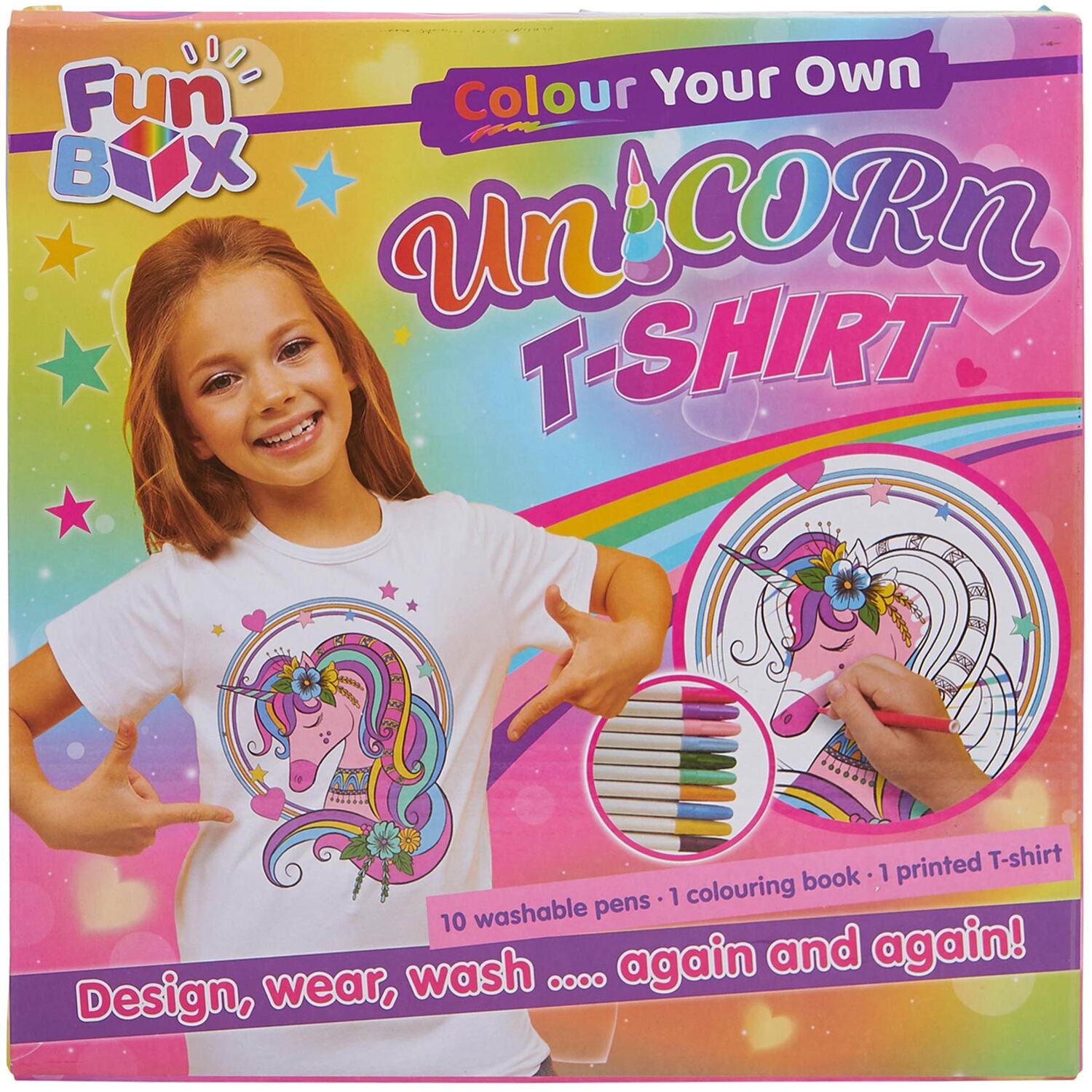 Bookoli Colour Your Own Unicorn T-Shirt Kit Image 1