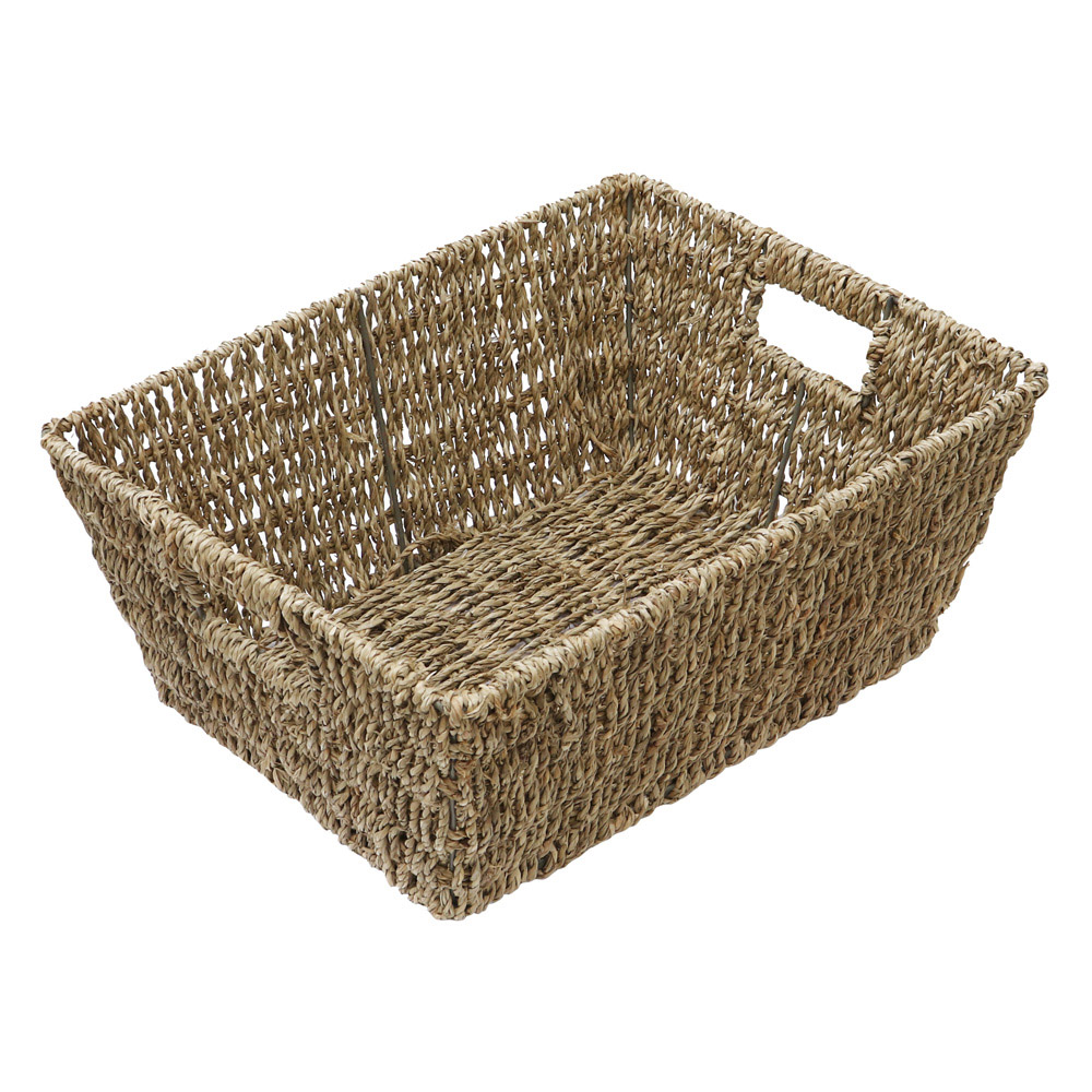 JVL Seagrass Rectangular Storage Basket Set of 6 Image 4