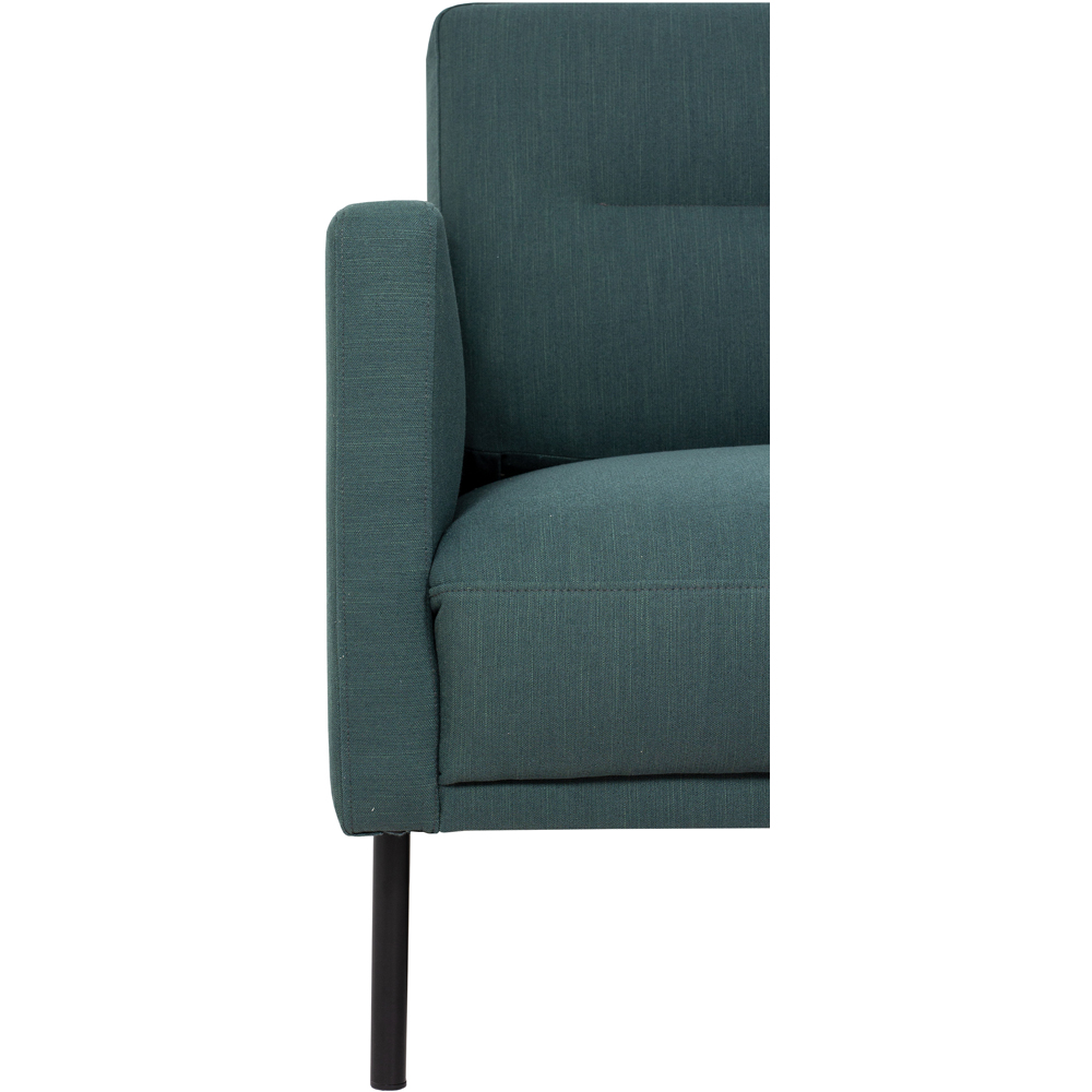 Florence Larvik 3 Seater Dark Green LH Chaiselongue Sofa with Black Legs Image 6