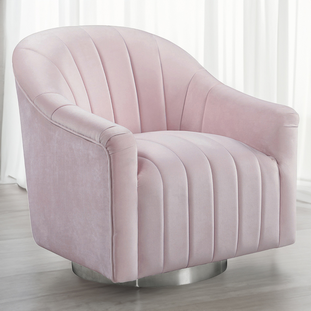 Tiffany Pink Swivel Chair Image 1