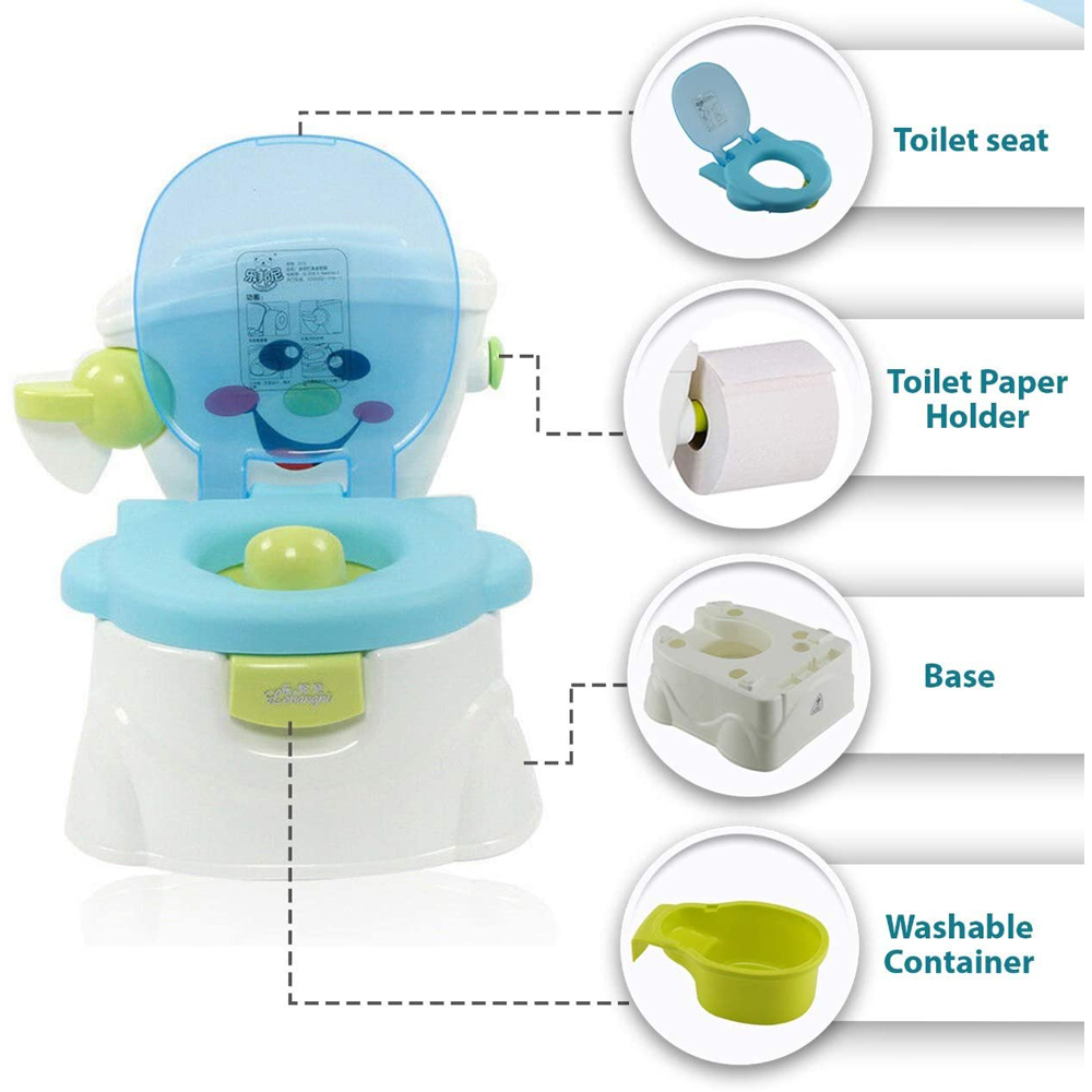 SA Products Blue Kids Potty Training Toilet Seat with Splash Guard Image 3