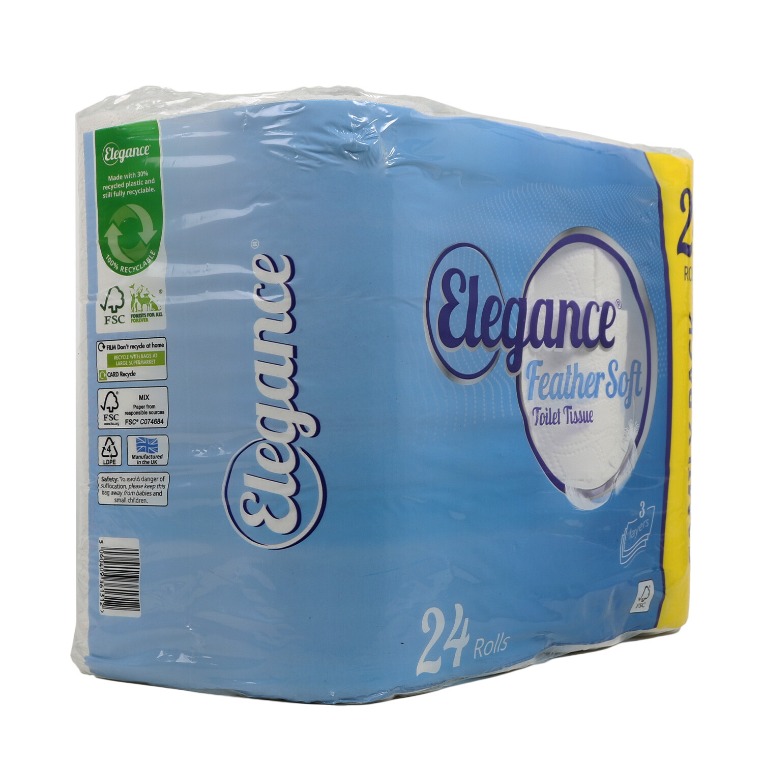 Pack of 24 Elegance Feather Soft Toilet Tissue Image 2
