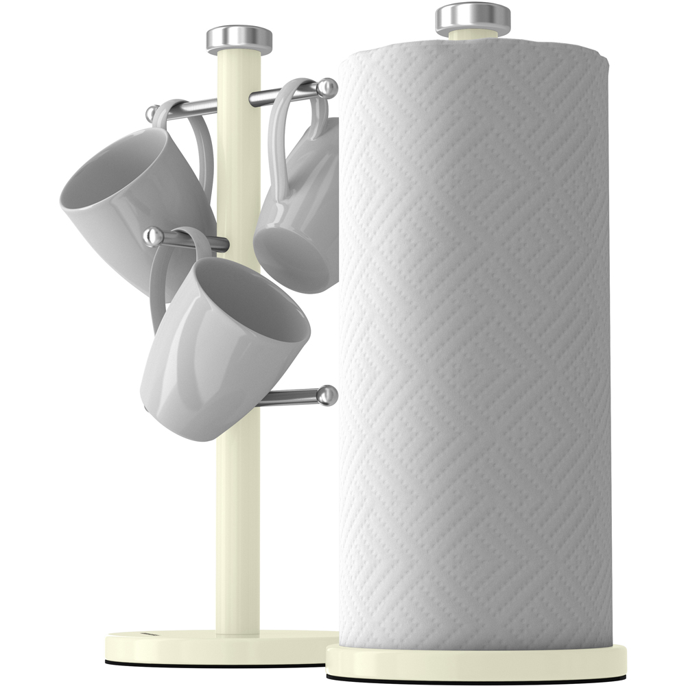 Morphy Richards Ivory Cream Mug Tree and Towel Pole Set Image 3