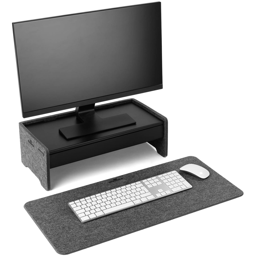 Durable Premium Soft Felt Desk Mat with Fold Out Phone Holder 70 x 33cm Image 4