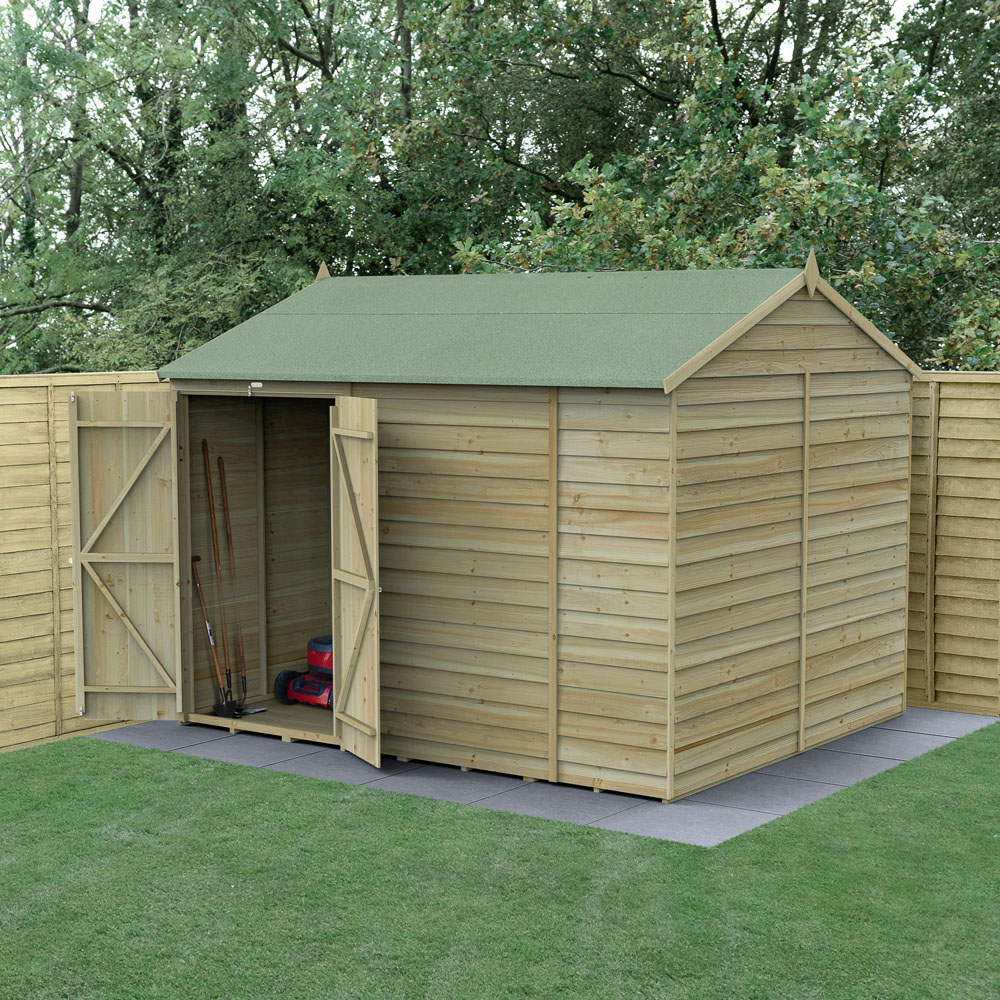 Forest Garden 4LIFE 10 x 8ft Double Door Reverse Apex Shed Image 2