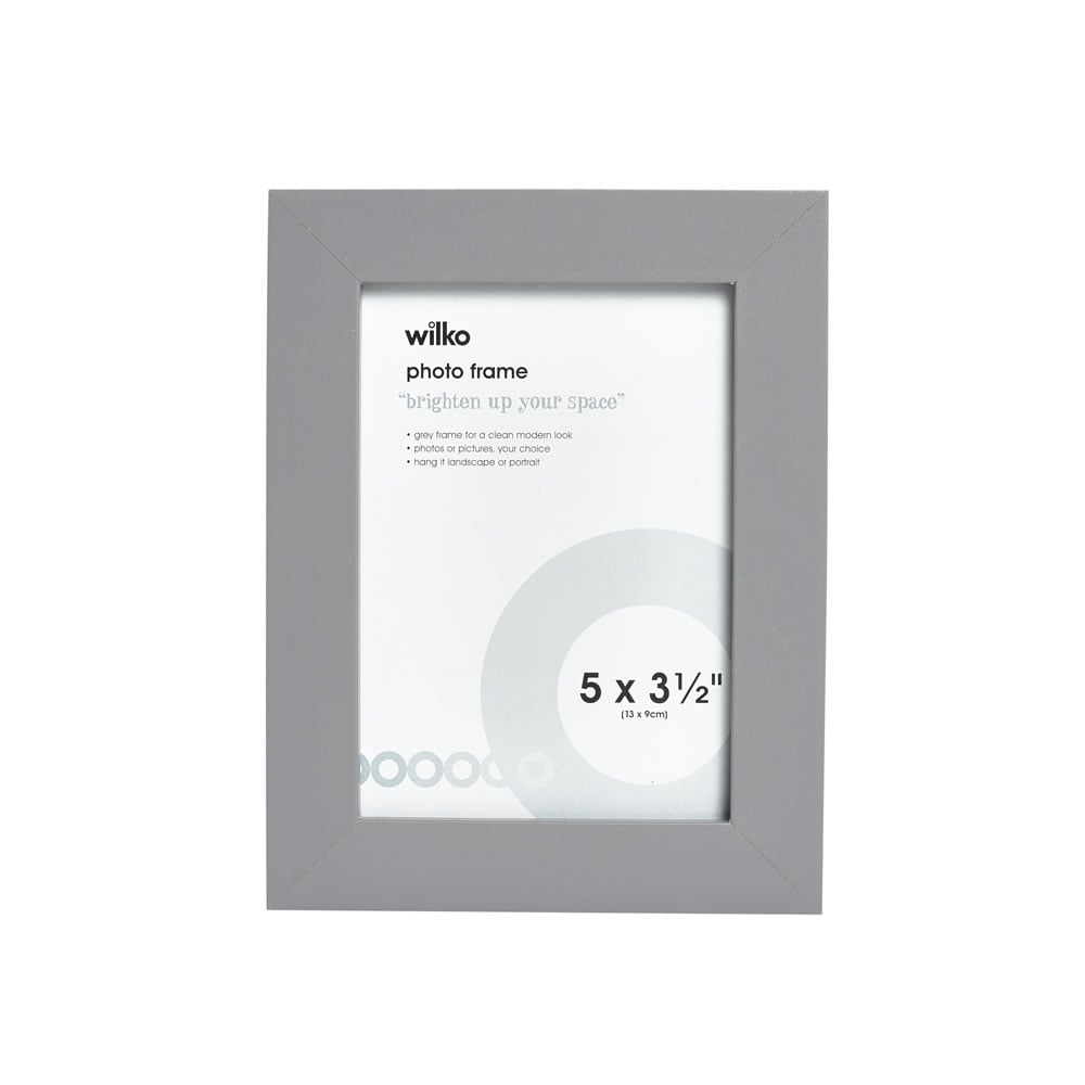 Wilko 3.5 x 5 inch Grey Photo Frame Wilko