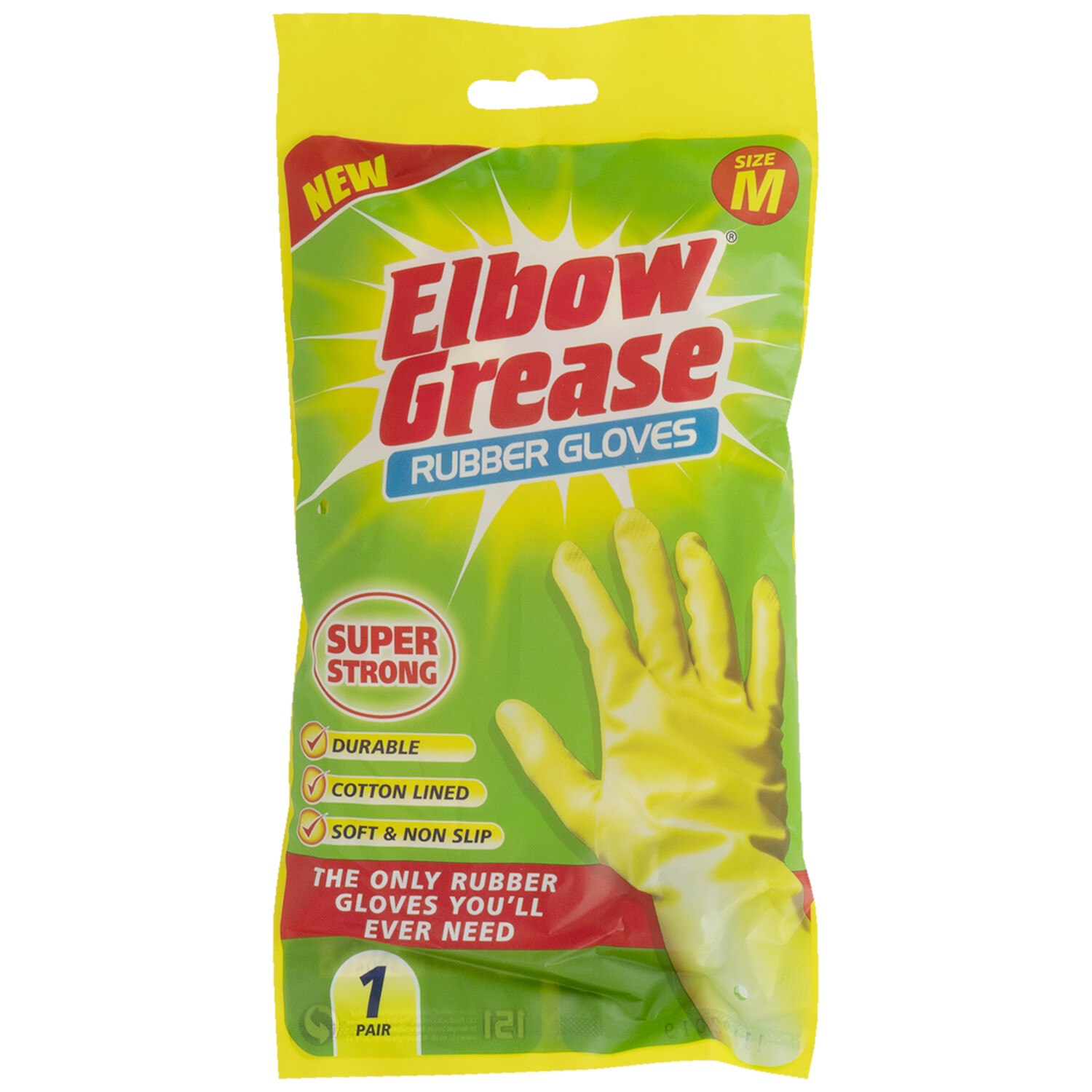 Elbow Grease Super Strong Medium Rubber Gloves Image