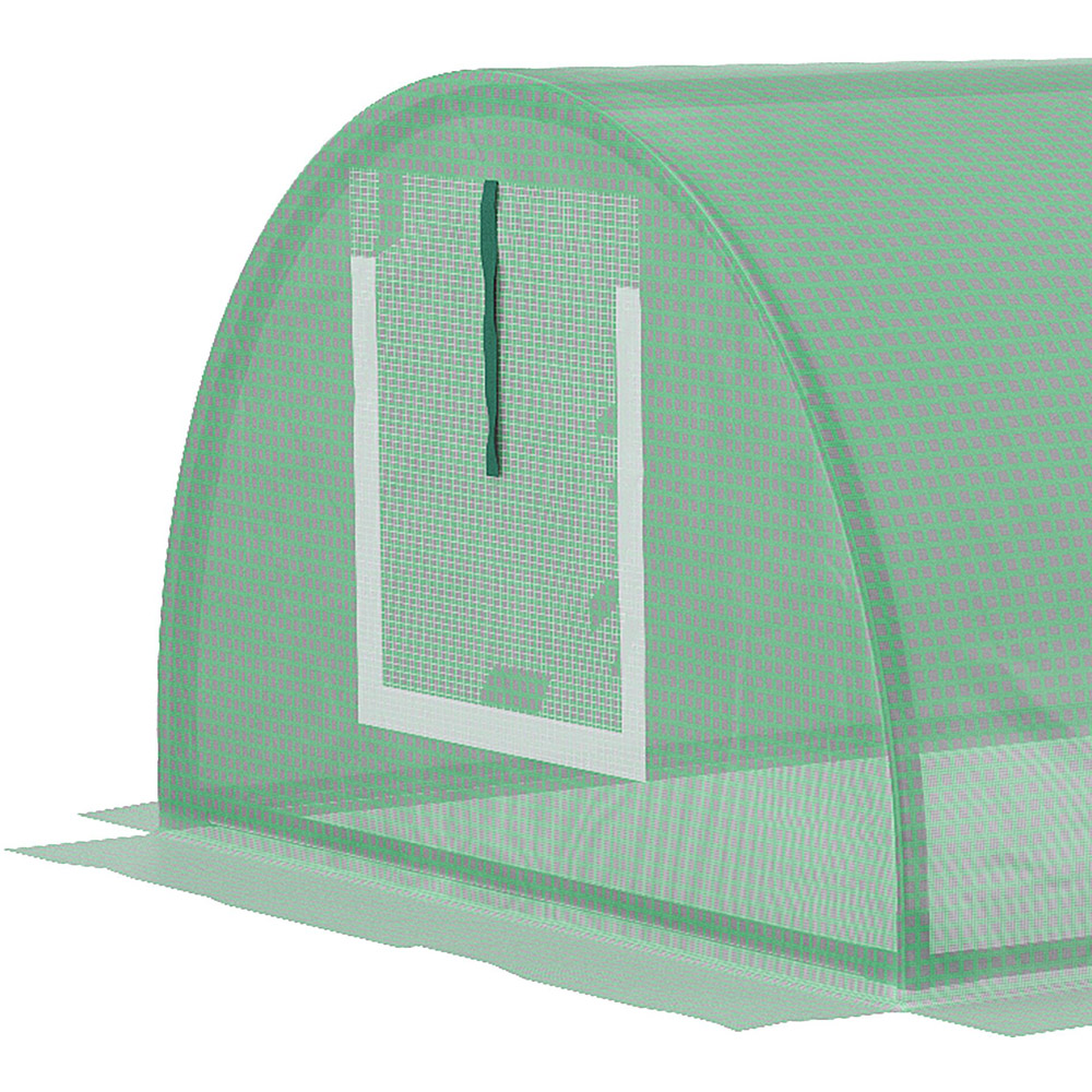 Outsunny Green PE 2.6 x 9.8ft Polytunnel Mini Greenhouse Image 3