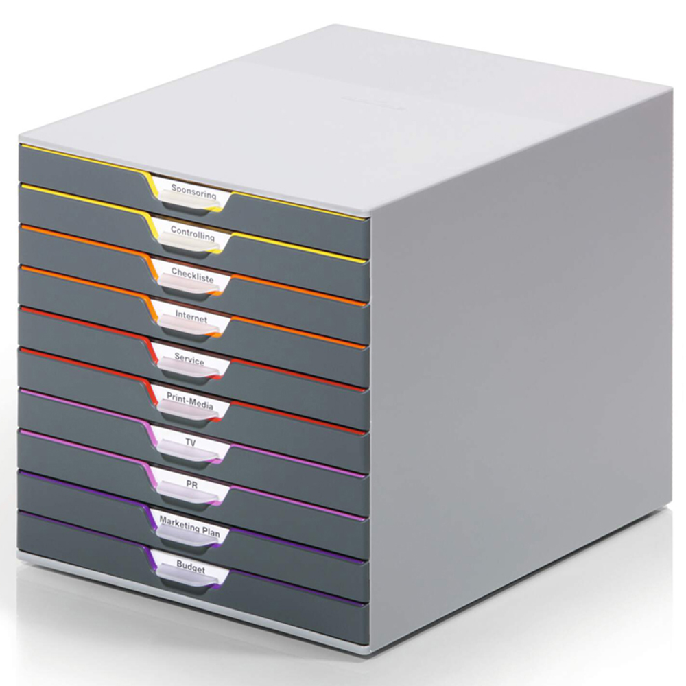 Durable VARICOLOR A4+ 10 Drawer Colour Coded Desk Organiser Image 4