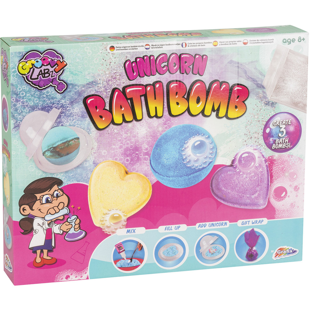 Grafix Make Your Own Unicorn Bath Bomb Science Kit Image
