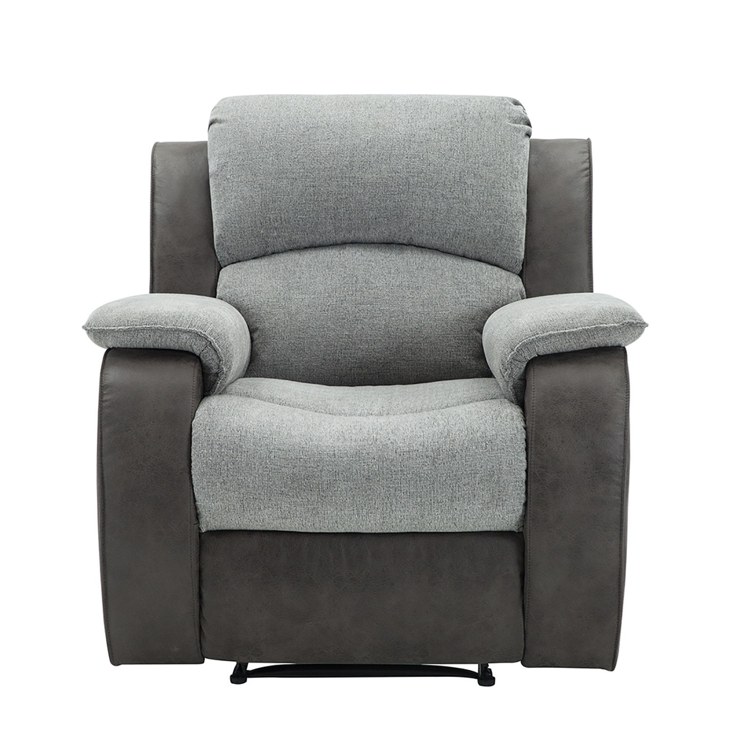 New Charleston Grey Fabric Manual Recliner Chair Image 2