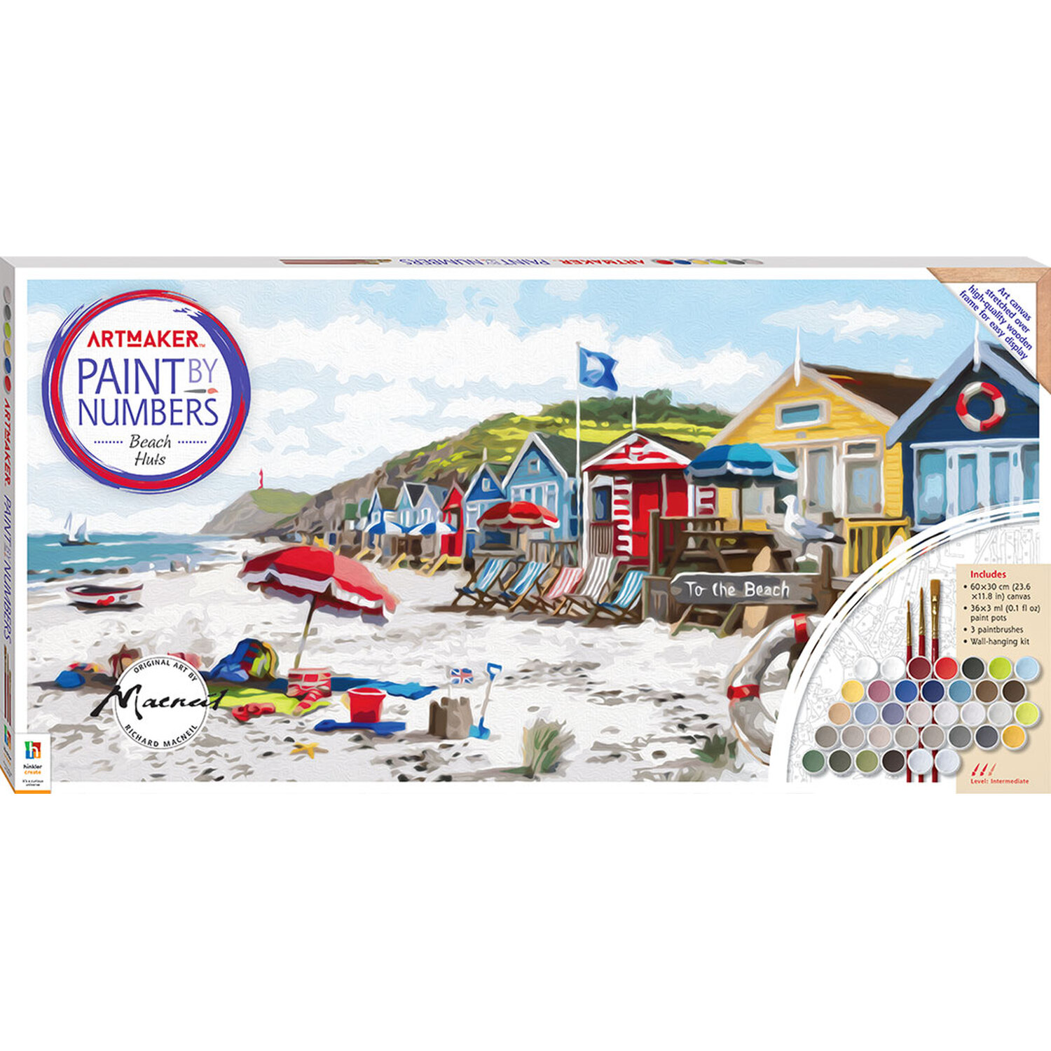 Hinkler Paint by Numbers Beach Cabin Canvas Kit Image 2