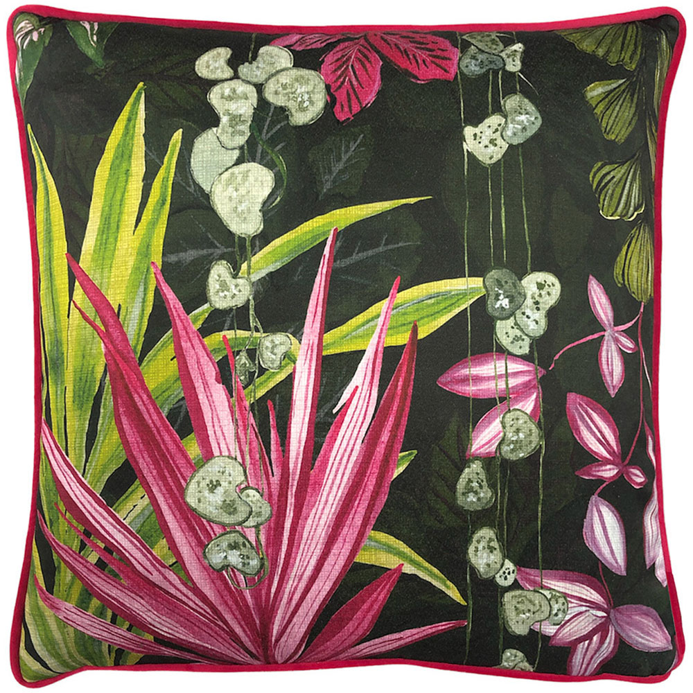 Paoletti Veadeiros Pink Botanical Cushion Image 1